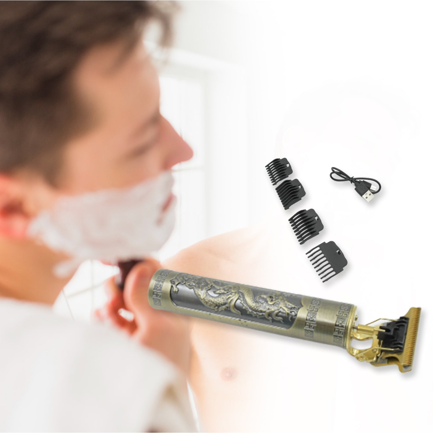 6434 Hair Trimmer for Men Hair Style Trimmer, Professional Hair Clipper, Electric Shaving machine dry shaving for men - hair shaving and trimming beard With 4 adjustable blade clipper, Oil, Cleaning Brush 6434 Hair Trimmer for Men Hair Style Trimmer, Professional Hair Clipper, Electric Shaving machine dry shaving for men - hair shaving and trimming beard With 4 adjustable blade clipper, Oil, Cleaning Brush